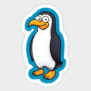 Cute Happy Cartoon Penguin Sticker